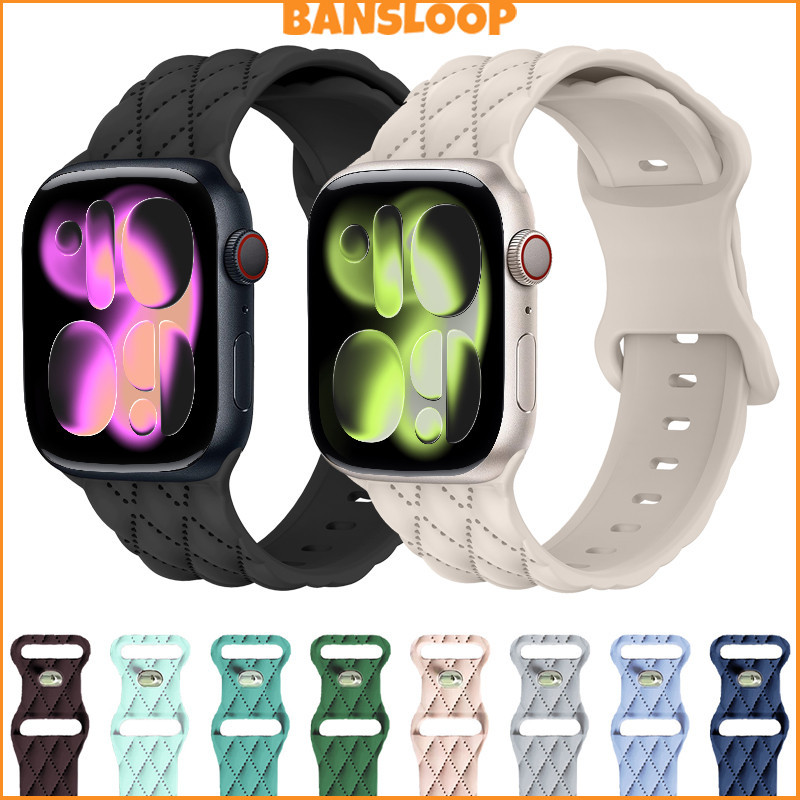 สายพานซิลิโคน for IWatch Apple Watch Ultra 3 2 49มม Series 11 10 9 8 7 6 5 4 SE 3 2 1 46มม 45มม 44มม 42มม 41มม 40มม 38มม