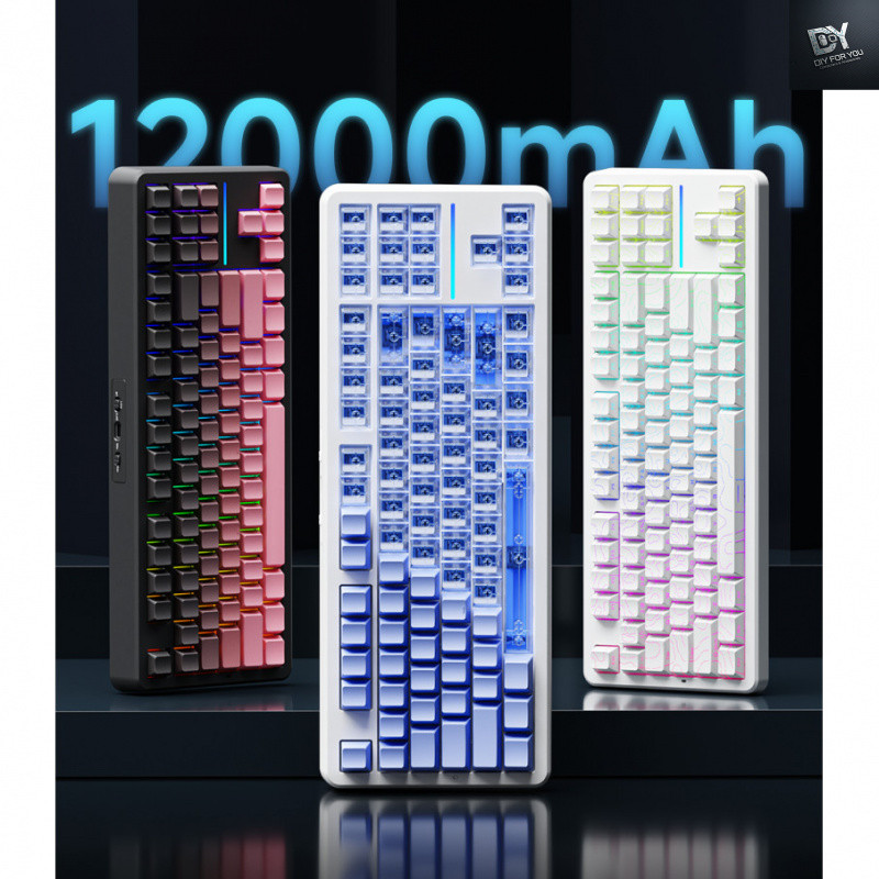 DIY FOR YOU X X87 RGB คีย์บอร์ดแบบกลไกไร้สายบลูทูธสามโหมดแกนแม่เหล็กพิเศษเกมสําหรับเล่นเกมโดยเฉพาะ