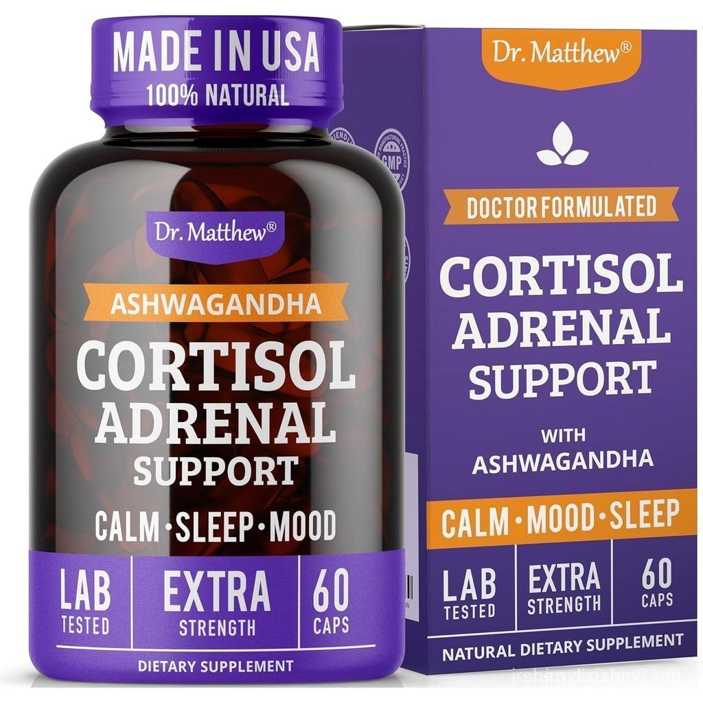 ดร. Matthew Cortisol อาหารเสริมลดสําหรับผู้หญิง Adrenal Support with Ashwagandha, Rhodiola & Ginseng