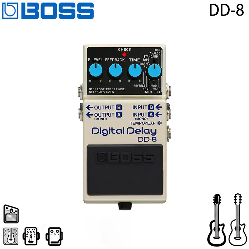 Roland BOSS DD-8 กีตาร์ไฟฟ้าเอฟเฟกต์เดียว ดีเลย์แบบดิจิตอล