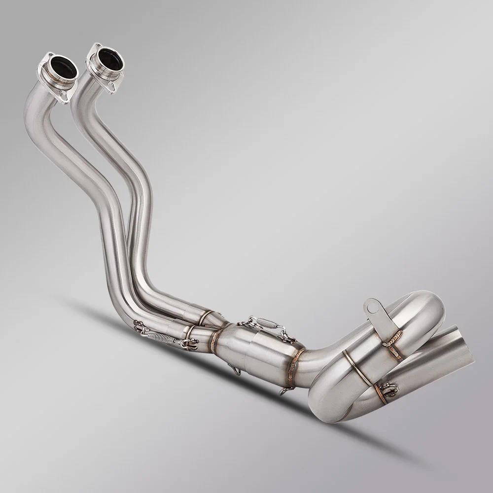 รถจักรยานยนต์ระบบไอเสียเต็มรูปแบบท่อลิงค์ด้านหน้าสำหรับ XSR700 MT07 MT-07 FZ-07 Tracer R7 2014 - 202