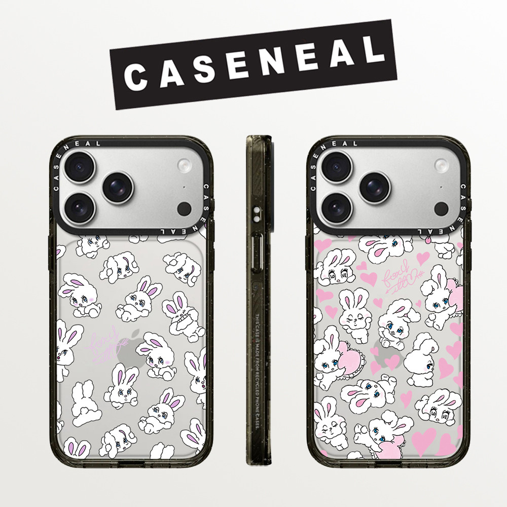 Drop proof glitter CASENEAL เคสโทรศัพท์โปร่งใสสําหรับ iPhone 17ProMax 17pro 17 16promax 16 15promax 14promax 13promax กระต่ายน่ารักเคสแข็งอะคริลิค iPhone 13 กรณีคุณภาพสูง