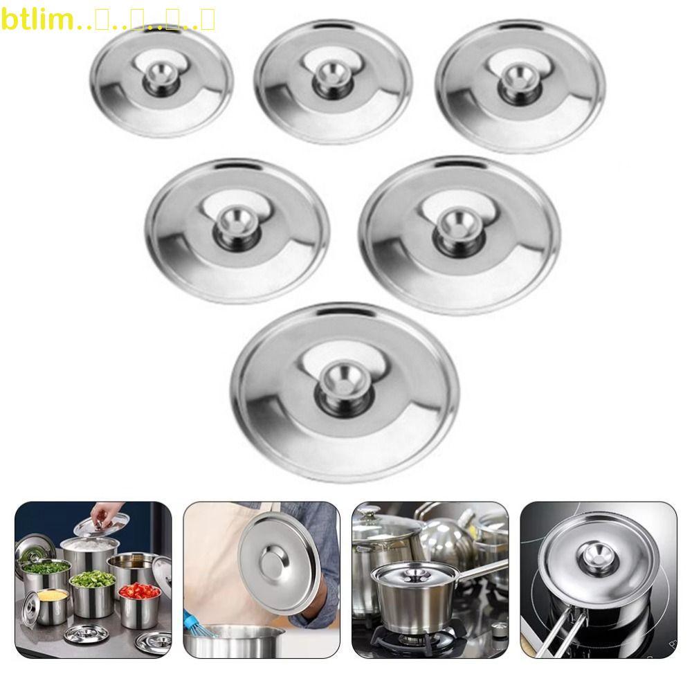 BTLIM ฝาหม้อทรงกลม,ฝาครอบหม้อฝาสแตนเลสสากล,10-24ซม.เปลี่ยนข้นครัวฝาอาหารอุปกรณ์ครัว