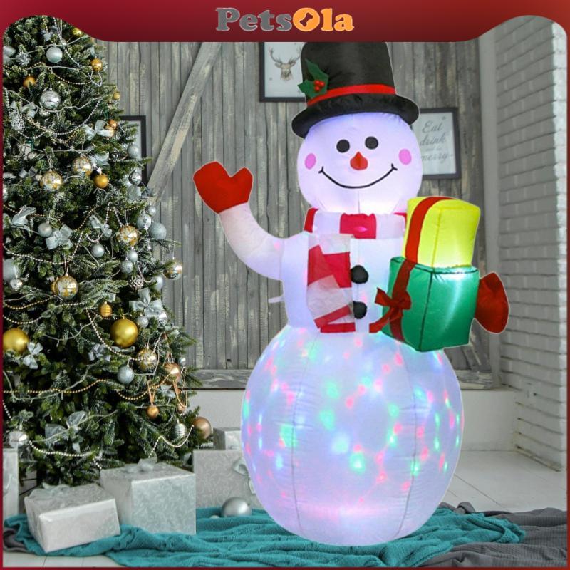 [PETSOLA] Snowman Christmas Inflatables 5FT | ခရစ္စမတ်အလှဆင် ပူဖောင်း (Inflatable) ဥယျာဉ်/အိမ်ရှေ့အတွက်