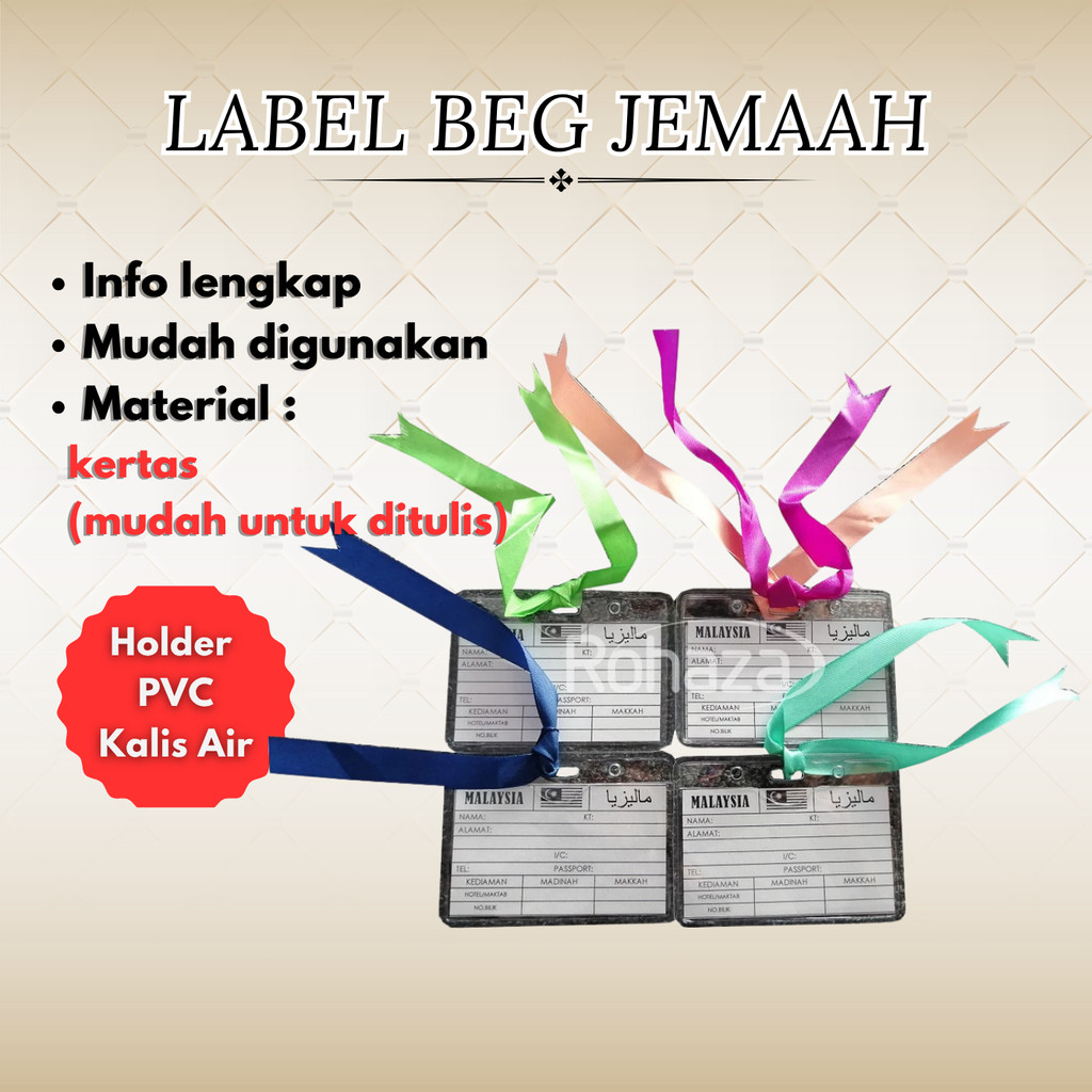 LABEL BAG UMRAH HAJI REBEN LUGGAGE MARKER LABEL LUGGAGE UMRAH KALIS AIR