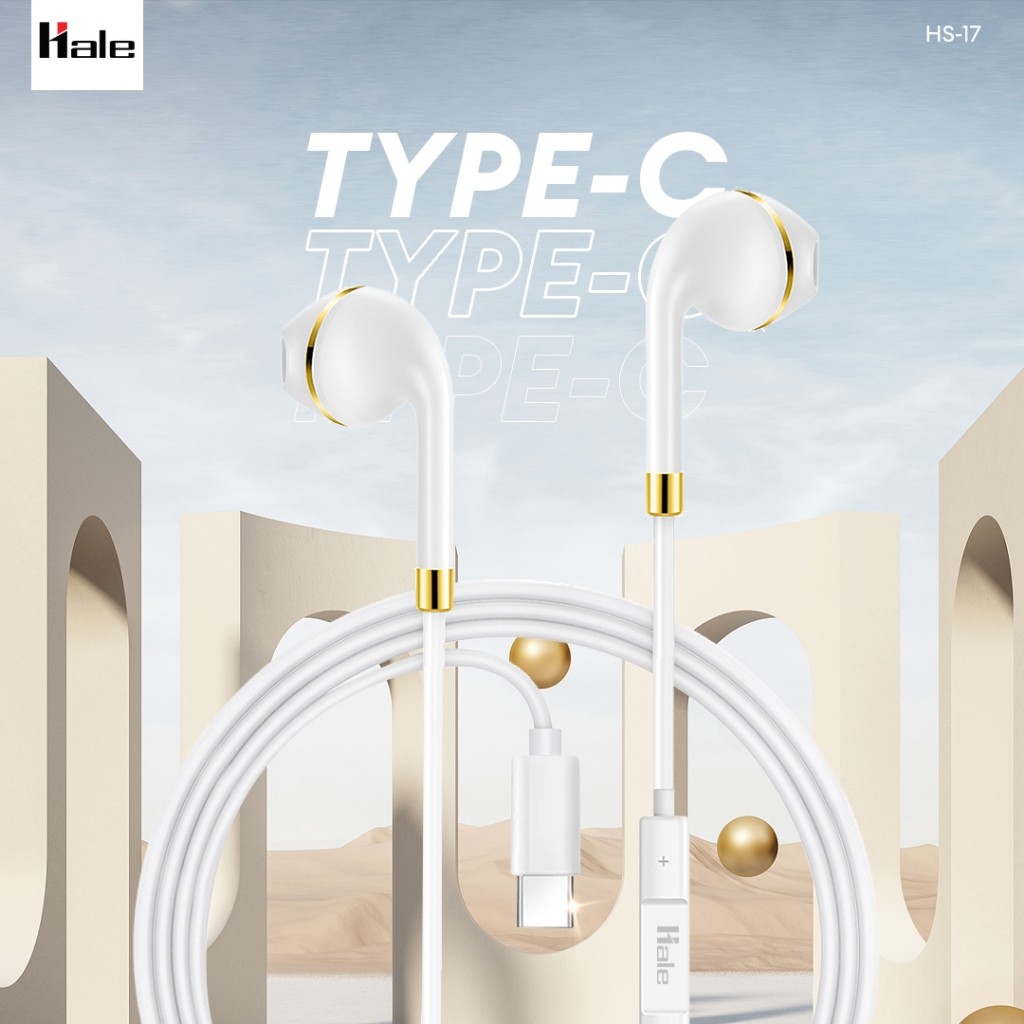 Hale HS-17 หูฟังไทป์ซี Type-C หูฟังสมอร์คทอค  Earphone หูฟังสายไทป์ซี