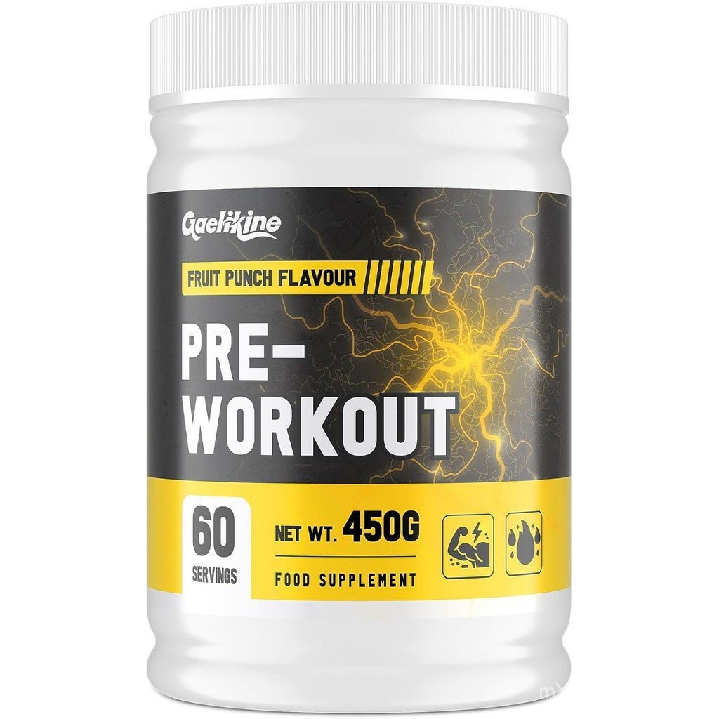 Pre Workout Powder – Energy, Focus & Endurance – with Citrulline, BCAA, Caffeine & Ashwagandha – Fru