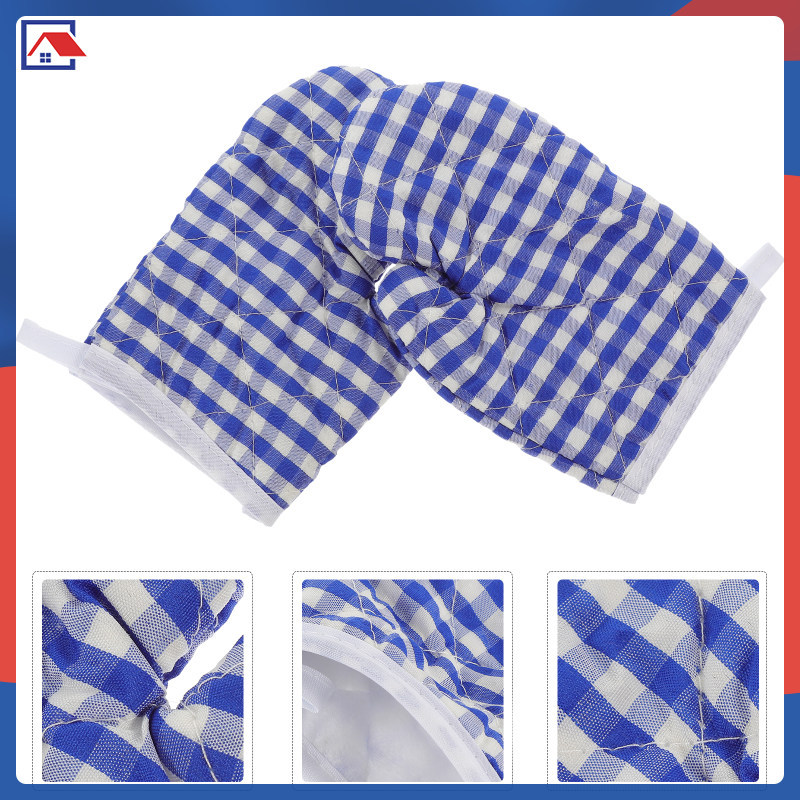 🧸 ถุงมืออบของเล่น 2 ชิ้น พร้อมฟังก์ชันกันร้อนและป้องกันความร้อน ขนาด 6.7x4.7x0.8 นิ้ว