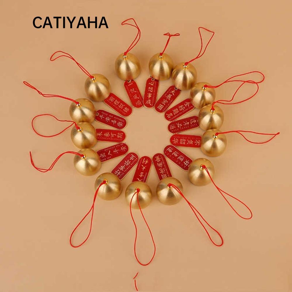 CATIYAHA Wind Chimes, แขวน 2.8 ซม. Jingle Bell, DIY Jingle เครื่องประดับทองแดง Bell ประตู