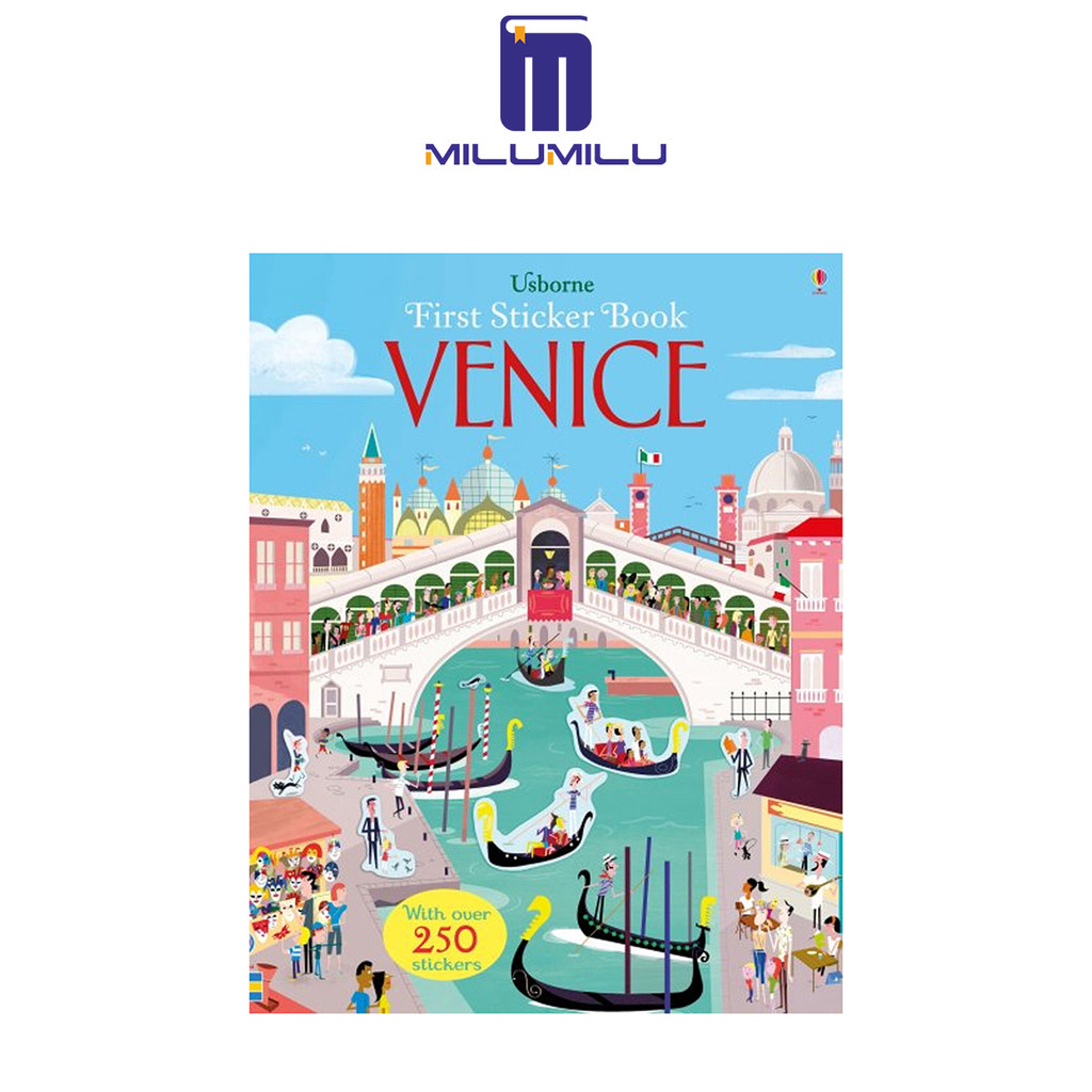 Usborne First Sticker Book VENICE Colouring หนังสือภาพนิทานกิจกรรมภาษาอังกฤษสําหรับเด็กทารก