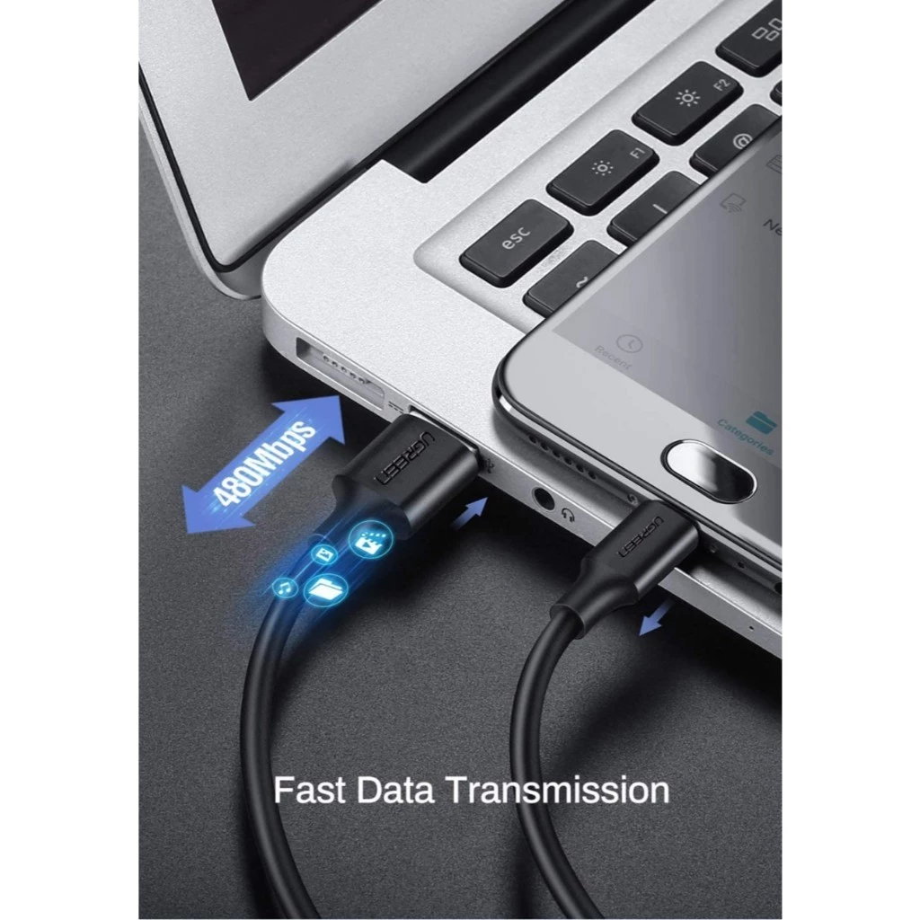 UGREEN สายชาร์จ Micro USB Braided Data Cable 18W QC3.0 thumbnail 6