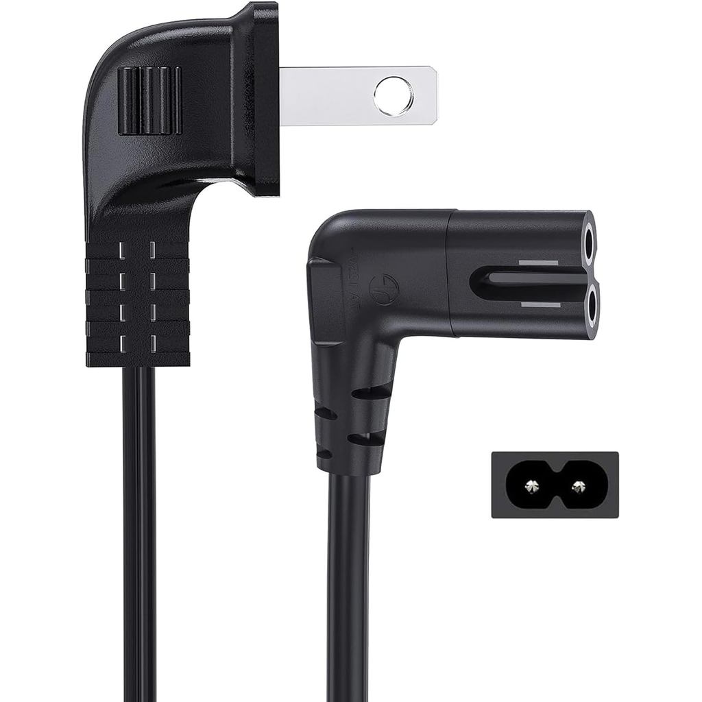 10FT สายไฟทีวีสําหรับ LG TV 24" 28" 32" 40" 43" 48" 49" 50" 55" 60" 65" 75" 80" 85" นิ้ว, 90 องศามุม