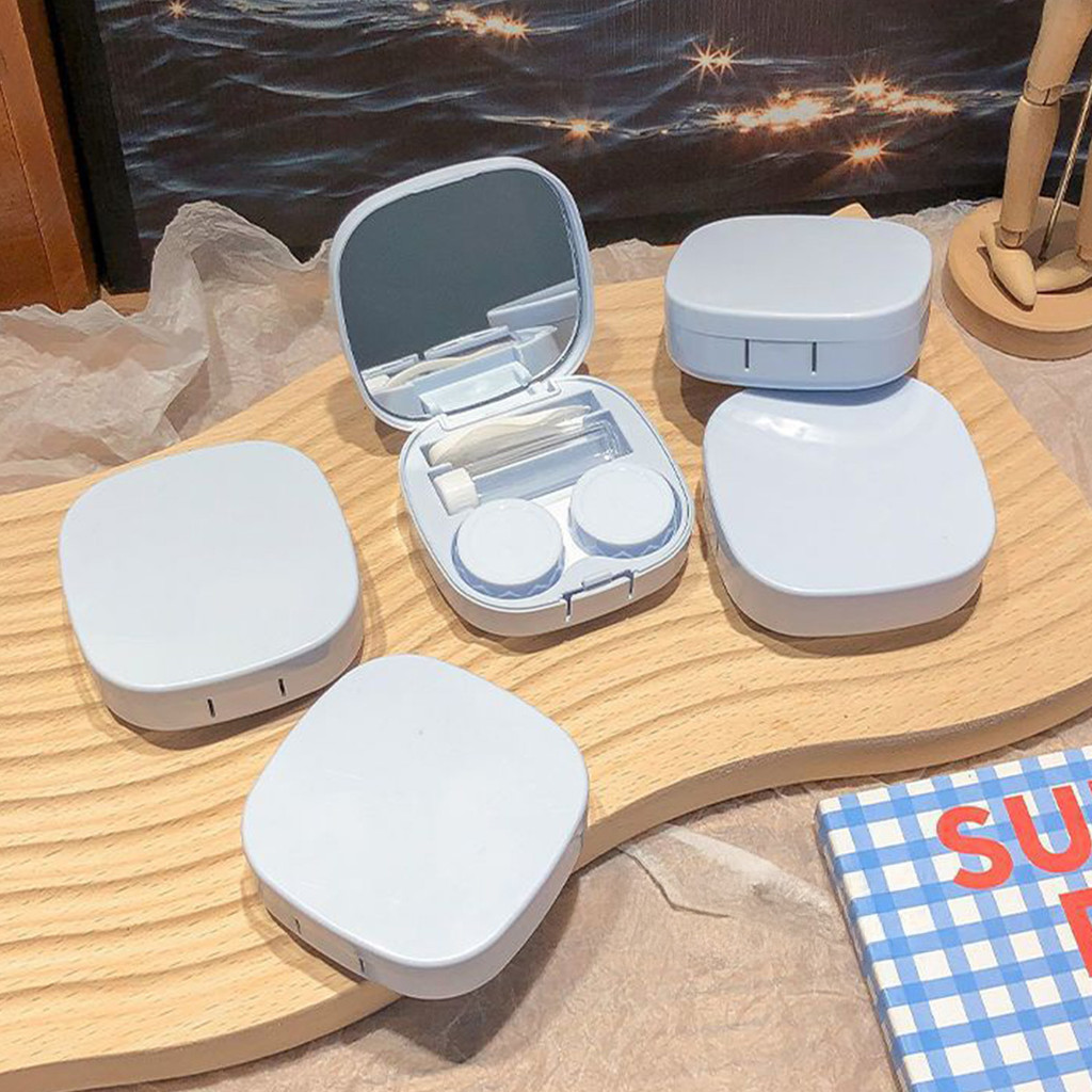 กล่องคอนแทคเลนส์ พร้อมอุปกรณ์ช่วยใส่ ตลับคอนแทคเลนส์ กระจกภายในตัว พกพาใส่กระเป๋า - รูปที่ 4