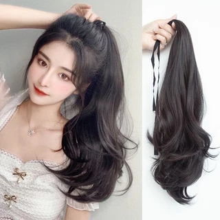 แฮร์พีชหางม้า ดัดลอน แบบหนีบและผูก ใช้งานง่าย สะดวก ดูเป็นธรรมชาติ ยาว35/45/55ซม.ใช้ได้ทั้งเด็กและผู้ใหญ่ พร้อมส่ง