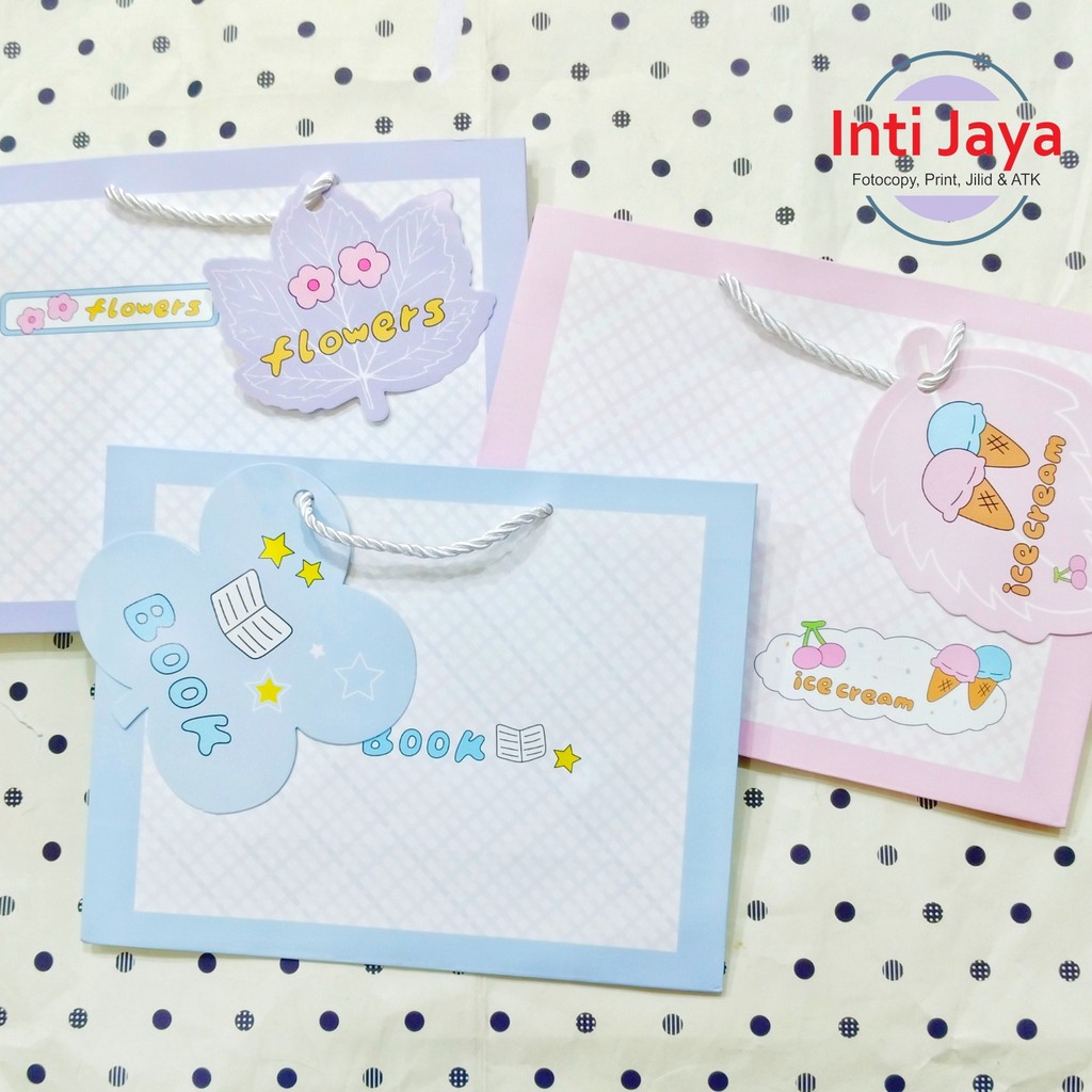 Mini Paper Bag Landcape Gift Bag Book Motif Paper Bag