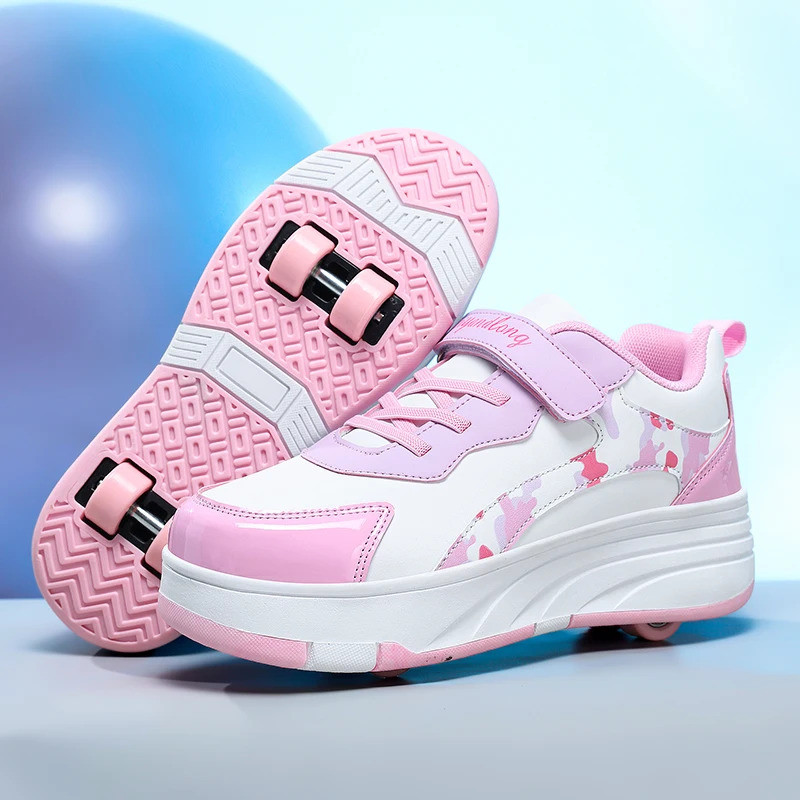 รองเท้า роллерскейт Snickers สำหรับเด็กผู้หญิง แฟชั่นและสะดวกสำหรับกิจกรรมกลางแจ้ง เป็นของขวัญที่เหม