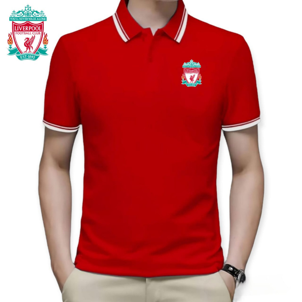 2025 Liverpool Shirts, Men's Polo Shirts, Collared Polo Shirts Liverpool Short-Sleeved Material