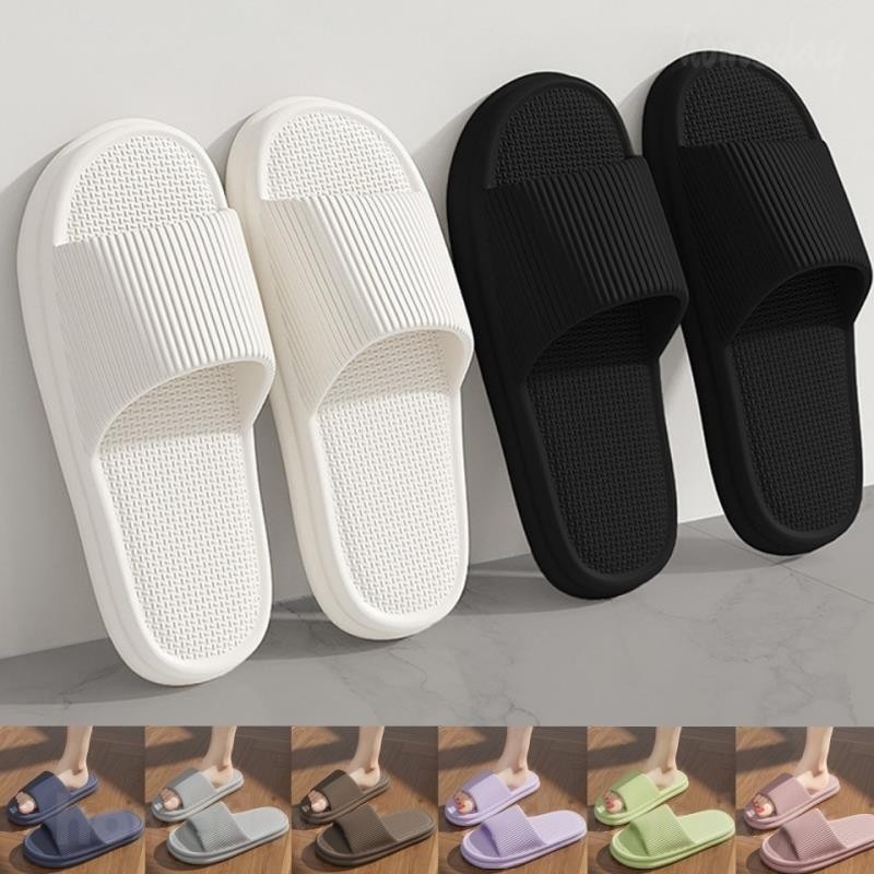รองเท้าแตะ EVA พื้นนิ่ม พื้นหนา ป้องกันการลื่น เหมาะกับใส่ในห้องน้ํา แฟชั่นฤดูร้อน สําหรับผู้ชาย