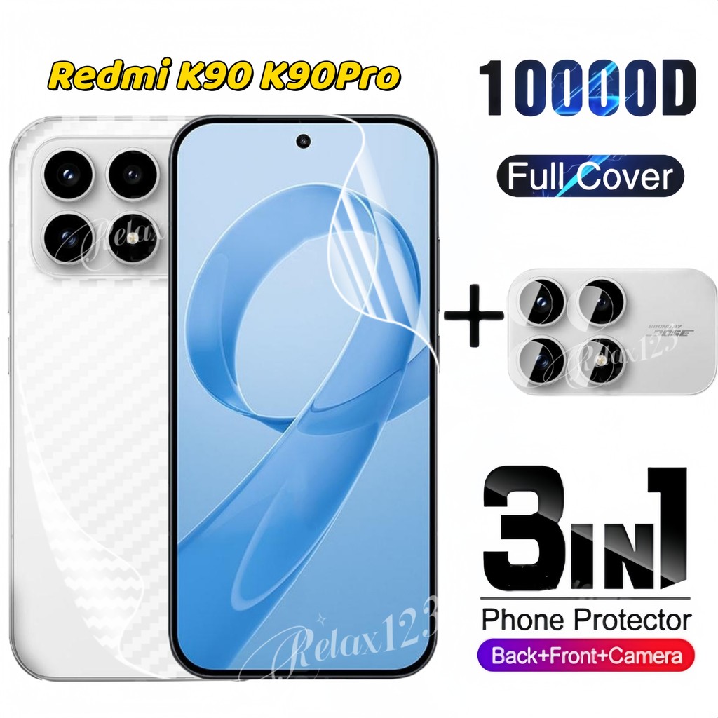 สําหรับRedmi K90 Pro Max 5G 2025 3in1 ด้านหน้าด้านหลังเลนส์Hydrogelฟิล์มสําหรับXiaomi Redmi K90 K90P