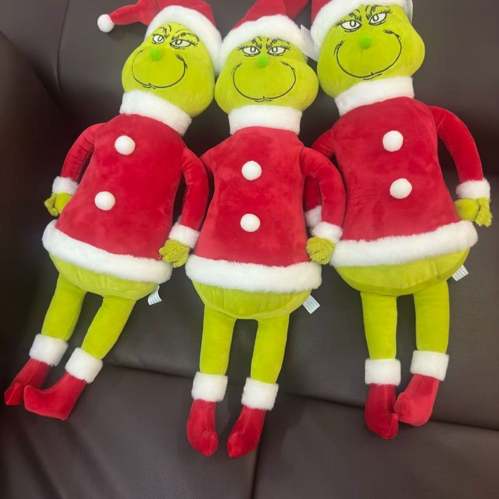 มอนสเตอร์คริสต์มาส grinch ตุ๊กตา grinch ตุ๊กตาสีเขียวของเล่นเด็กตุ๊กตาการ์ตูนพร้อมสต็อก
