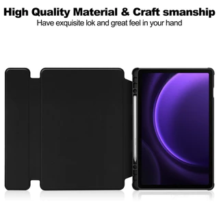 【หมุน 360 องศา】กรณีป้องกันคริลิค for Samsung Galaxy Tab S6 Lite S10FE+ A8 A9 A11 S11 S789 S10+ S7FE แสดงโลโก้