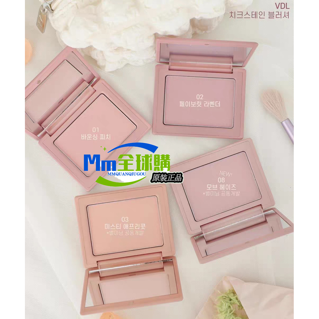 เกาหลีเกาหลี VDL Monochrome Matte Velvet Blush 6g Natural Air Atmosphere Happyrim02 07