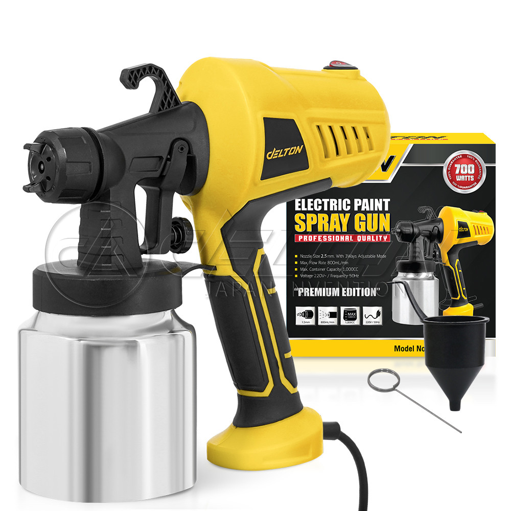 DELTON เครื่องพ่นสี กาพ่นสีไฟฟ้า 700 วัตต์ 1,000CC รุ่นงานหนัก PS-700G Electric Paint Spray Gun