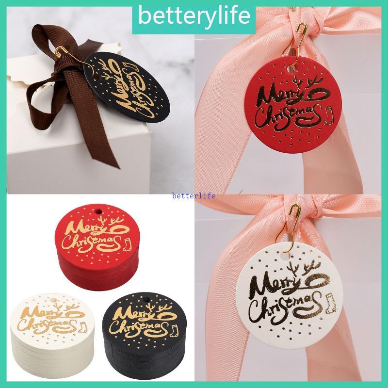 BTF แท็กคริสต์มาส 100 ชิ้น แท็กคริสต์มาส แท็กคริสต์มาส แท็กกระดาษคริสต์มาส