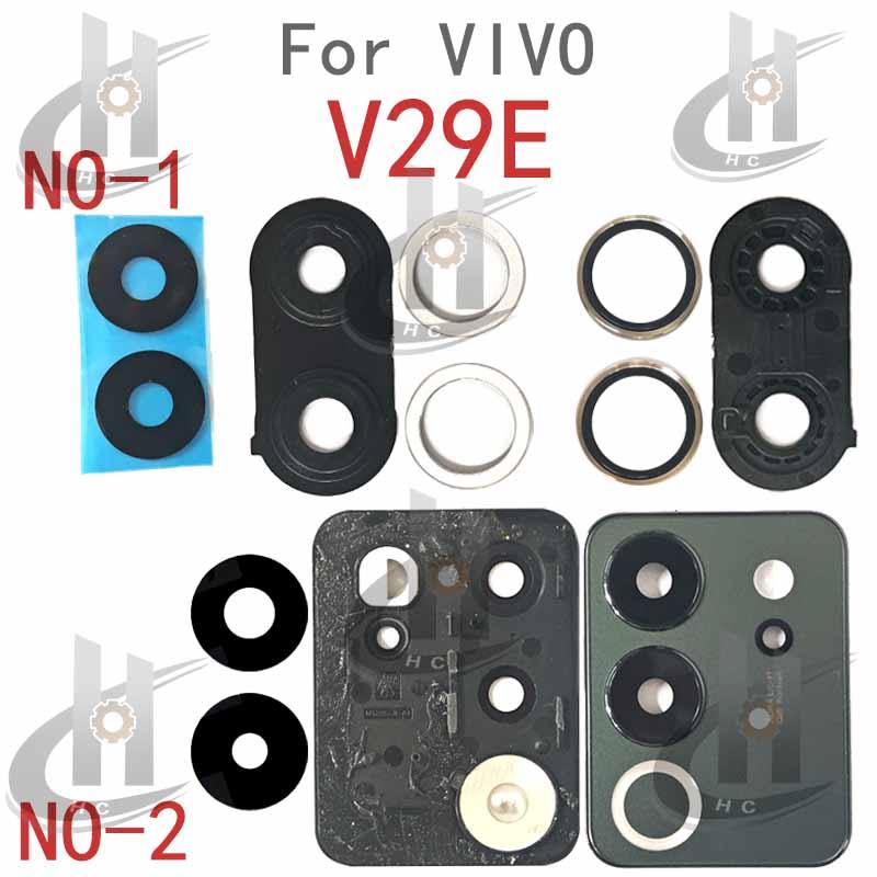 กล้องด้านหลังแหวนเลนส์ฝาครอบกระจกพร้อมกรอบสําหรับ VIVO V29E V2250 อะไหล่ทดแทน