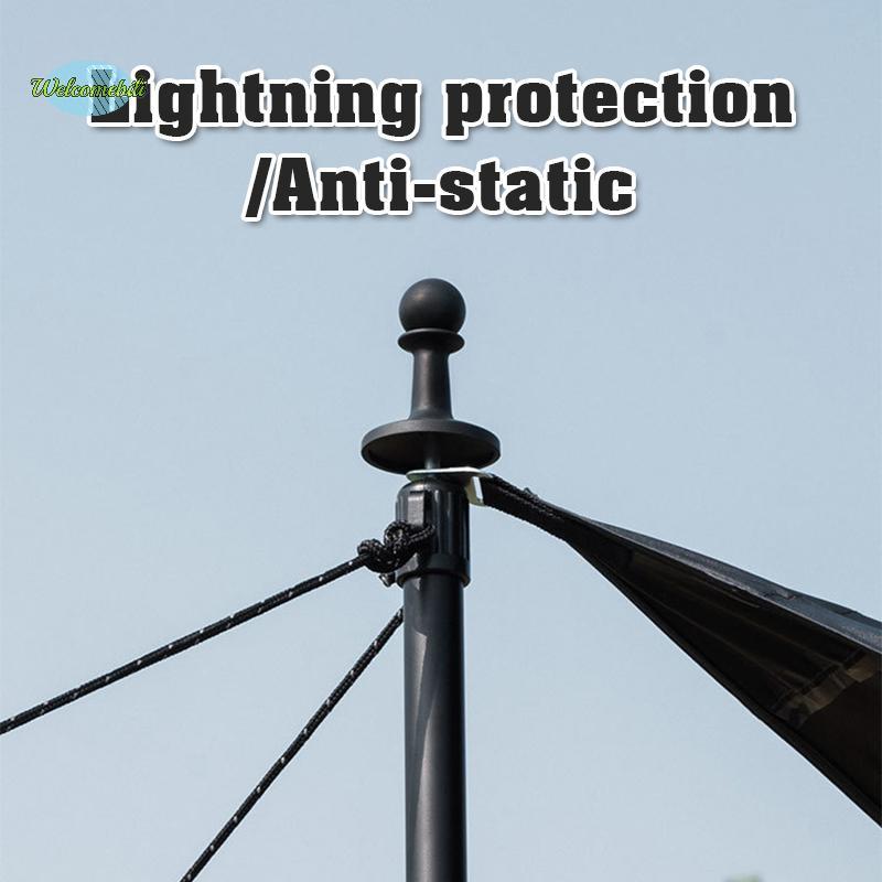ท่อเสาคานOpy และ.Cap กันฟ้าผ่าสำหรับแค้มปิง 4 ชิ้น พร้อมปลอกฉนวนพลาสติก ปลอดภัยสำหรับกลางแจ้ง