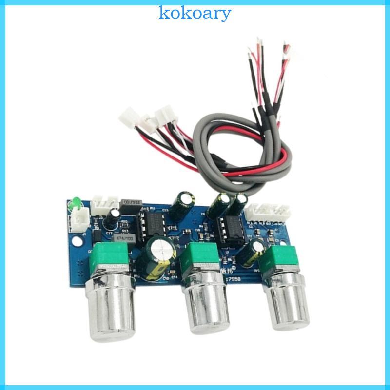 KOK NE5532 2 1CH Preamp Tone Control Circuit Board สําหรับการปรับความถี่เบส