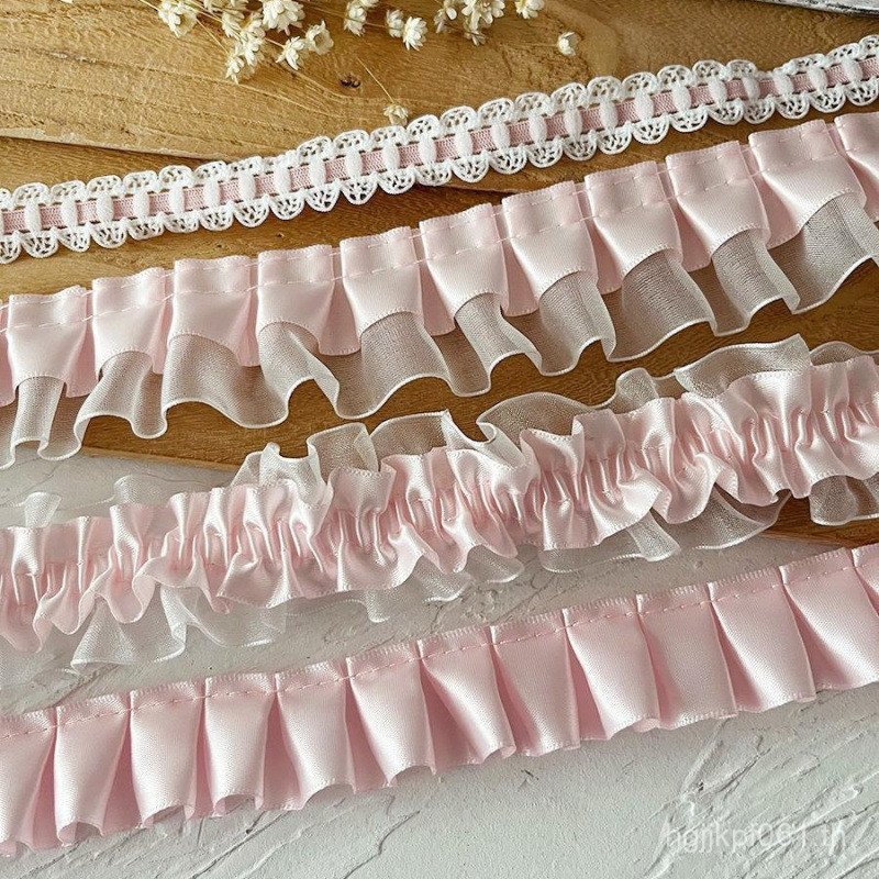 กระโปรงกว้างสีชมพูลูกไม้ประดับ พร้อมอุปกรณ์เสริมแฮนด์เมดและเซ็กซี่สำหรับเสื้อผ้ามิ้ม CP7