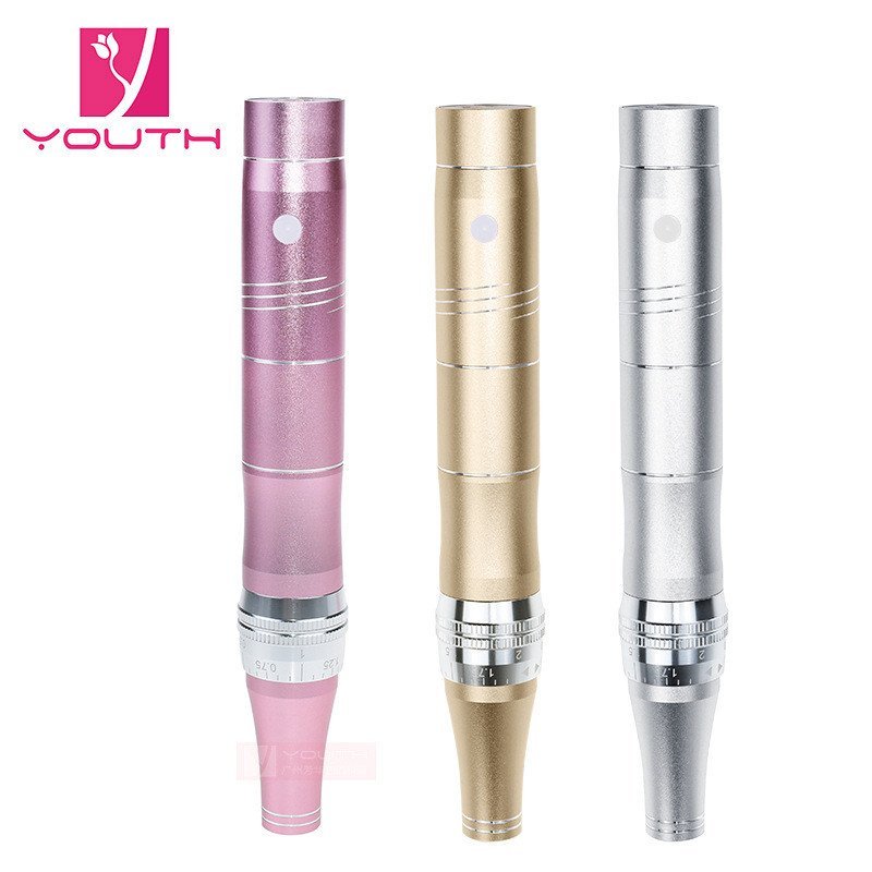 Micro เข็ม MTS เครื่องมือความงาม USB ปากกาไฟฟ้านําเข้าน้ําชาร์จ Micro เข็ม Shuttle ปากกา Rose Gold T