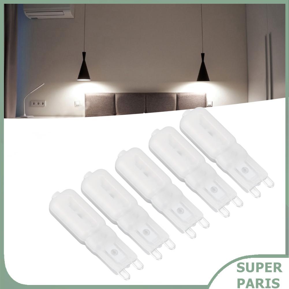 Superparis G9 หลอดไฟ G9 หลอดไฟ LED อายุการใช้งานยาวนาน 5 ชิ้นสำหรับไฟแนวนอนระเบียง