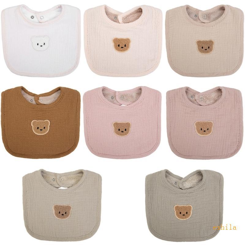 Exhila Baby Accessories Bib สําหรับทารกแรกเกิด ผ้าฝ้าย Burping Cloth พร้อมเพิ่มความอบอุ่นสําหรับ Fee