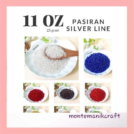 BEADS (25 กรัม) SILVER LINE SAND BEADS 11 oz MONTEMAIL CRAFT