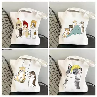 【จัดส่งจากกรุงเทพฯ】 กระเป๋าผ้ามินิมอล 12 ลายสกรีน ขนาด 34*38cm กระเป๋า Tote Bag
