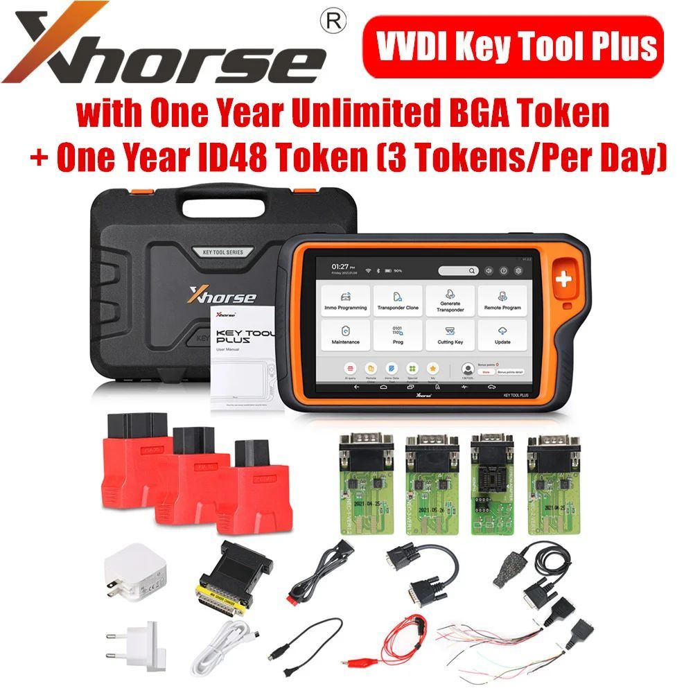 Xhorse VVDI Key Tool Plus Pad Global Advanced เวอร์ชันเต็มรับฟรี MB Token และ ID48 96bit 3 Tokens ไม