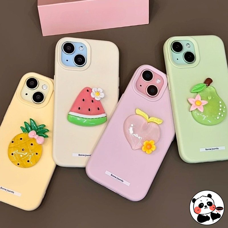 3D icy Peachเคสโทรศัพท์สําหรับIQOO 13 12 11 Pro 11s Neo 10 9 9S 8 Pro Plus 10R U5 U5e U3 U3x 5G 4Gน่