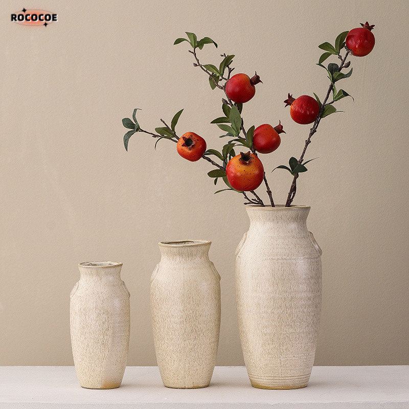 แจกันเซรามิก, ดอกไม้ hydroponic สไตล์หมอกบ้านอ่อนหรูหราย้อนยุคแจกันขนาดใหญ่, ตกแต่งห้องนั่งเล่นขั้นสูง