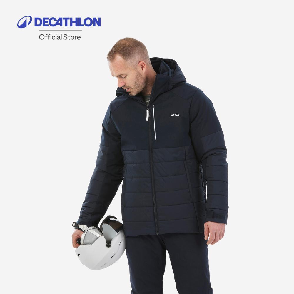 Decathlon Men’S Warm Ski And Snowboard Jacket 100 เสื้อแจ็คเก็ตกันหนาวสำหรับผู้ชายใส่เล่นสกีและสโนว์บอร์ด - Navy Blue