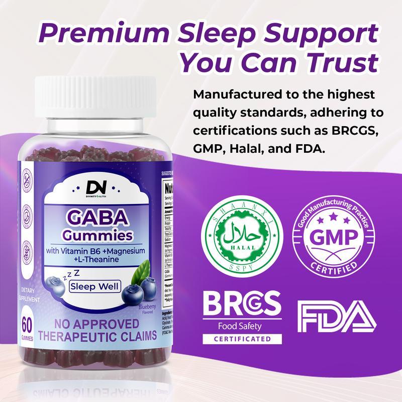 DN Sleep Well Gummy 60 กัมมี่  GABA ลูกอมนุ่มสำหรับช่วยให้ผ่อนคลายก่อนนอน รสชาติอร่อย ช่วยให้นอนหลับ