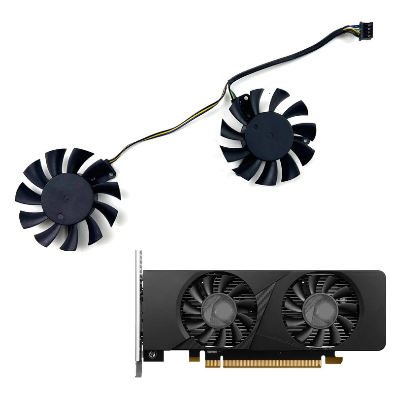 พัดลมระบายความร้อนใหม่สําหรับ MSI GeForce RTX 3050 LP 6G OC กราฟิกการ์ดเปลี่ยนพัดลม 46 มม.4pin HA551