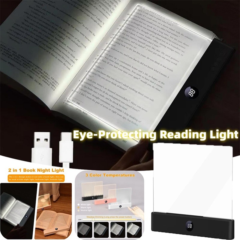 1200มิลลิแอมป์ชั่วโมงปรับ นํา ป้องกันดวงตาอ่านแสงหนังสือแสงกําหนดไฟออก ยูเอสบี ชาร์จคืนวิสัยทัศน์โคมไฟอ่านหนังสือสําหรับนักเรียน