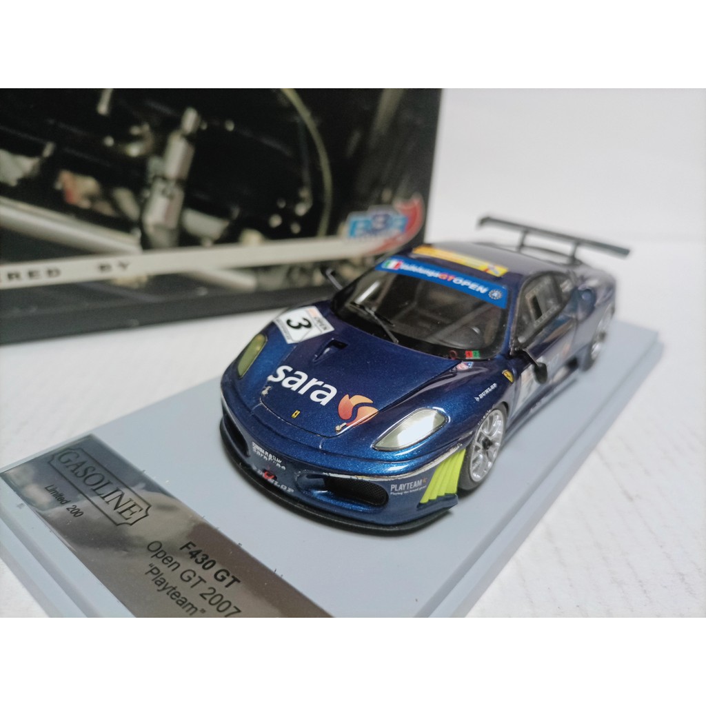 BBR GASTOLINE 1 43 法拉利赛车模型 F430 เปิด GT 2007 PLAYTEAM