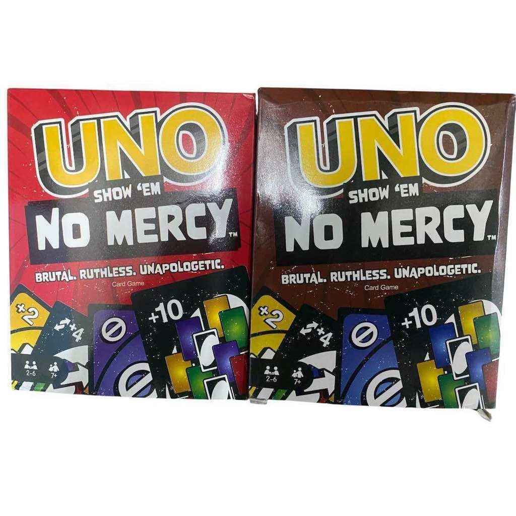 Uno No Mercy Red Box การ์ดเกม กล่องกระดาษ Uno Cards การ์ดเกม