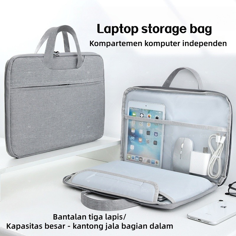 กระเป๋าแล็ปท็อป 14 & 15 นิ้ว - กระเป๋าทํางานธุรกิจน้ําหนักเบาและพกพาได้ดีไซน์เรียบง่ายสําหรับกิจกรรมในชีวิตประจําวัน