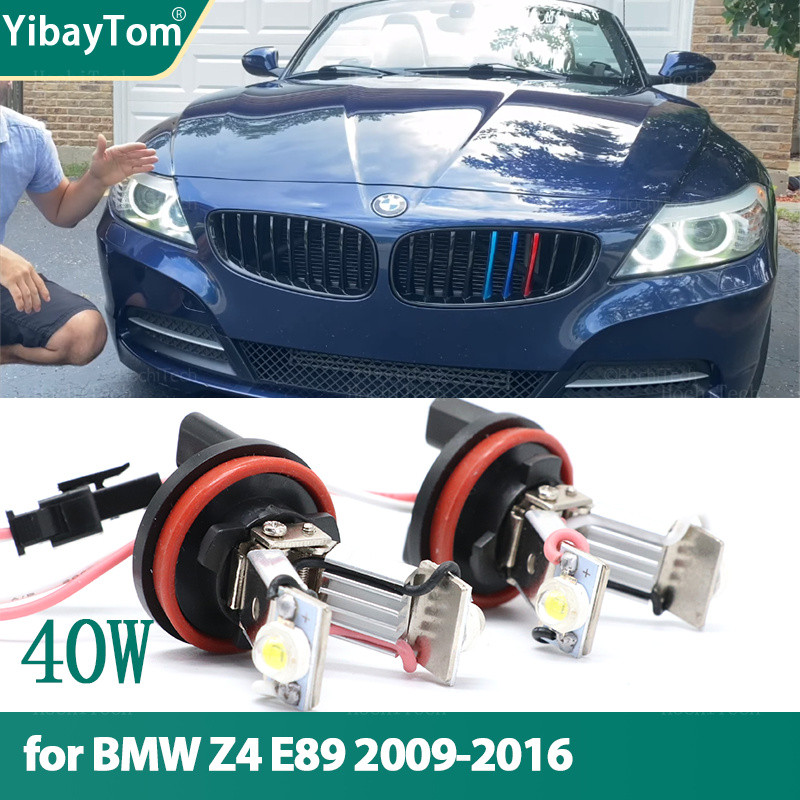 สีขาว LED Angel Eye Halo แหวนหลอดไฟโคมไฟ Fit สําหรับ BMW Z Series E89 Z4 Roadster sDrive35is GT3 GTE