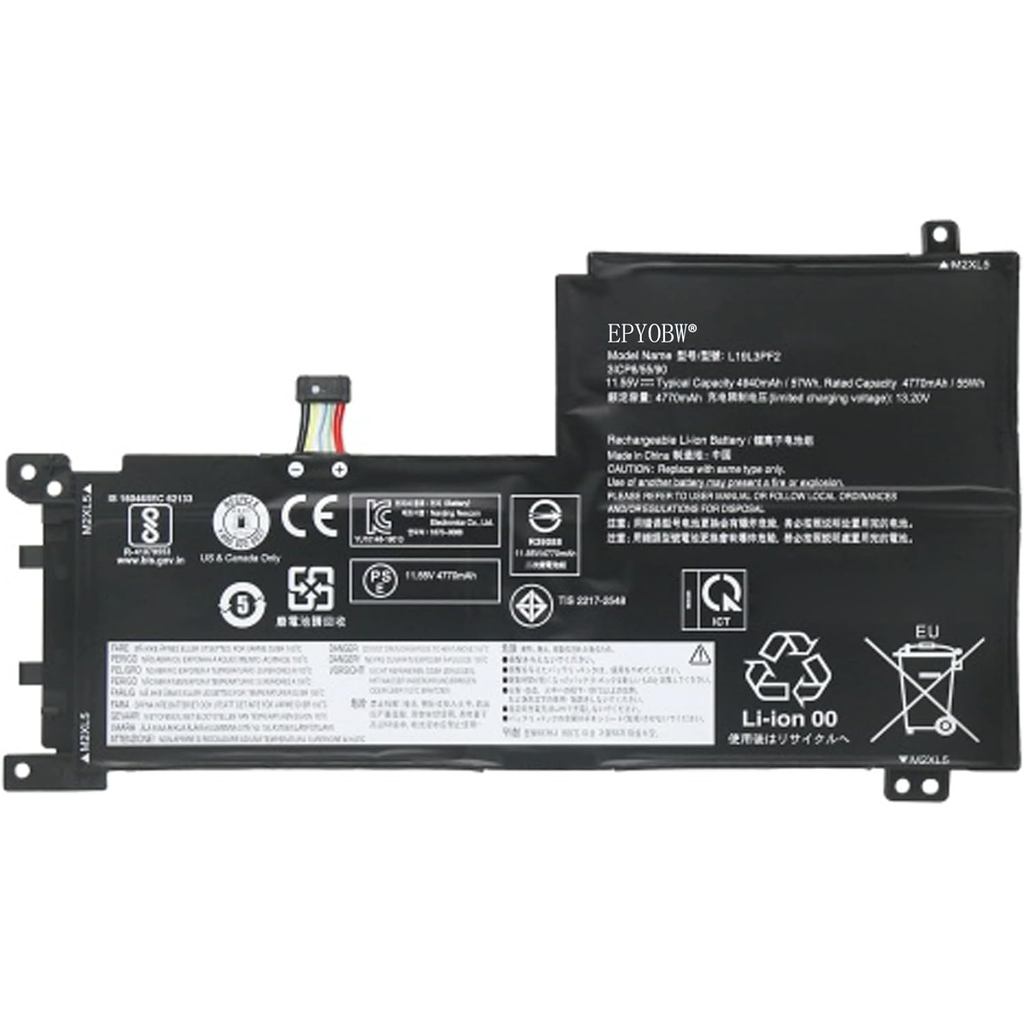 L19L3PF2 แบตเตอรี่แล็ปท็อป 57Wh 3 เซลล์ใช้งานร่วมกับ Lenovo IdeaPad 5-15IIL05 5-15ARE05 5-15ITL05 5-