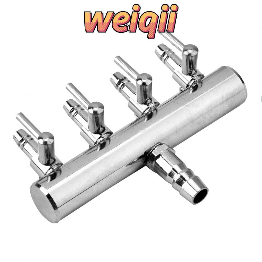 WEIQII Aquarium Air Valve,สแตนเลส 8 มม.เปิด 4 มม.Air Flow Valve,แยกควบคุม 2 Way 4 Way 6 Way Air Spli